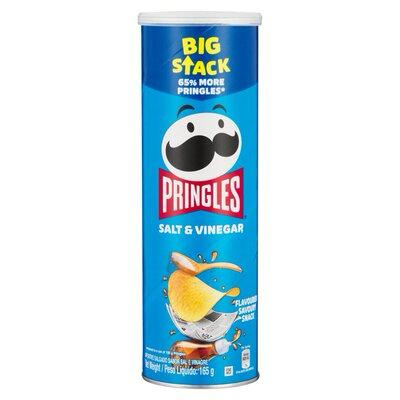 Pringles Salt & Vinegar Potato Crisps – 165 g