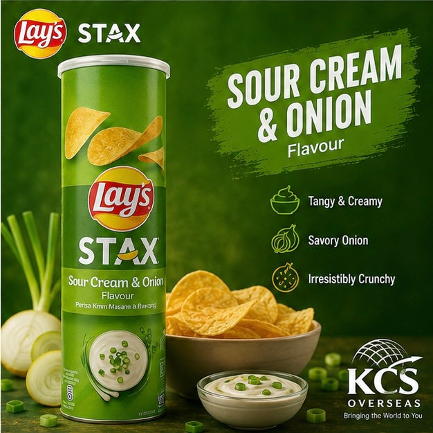 Lays Stax Sour Cream and Onion 135G