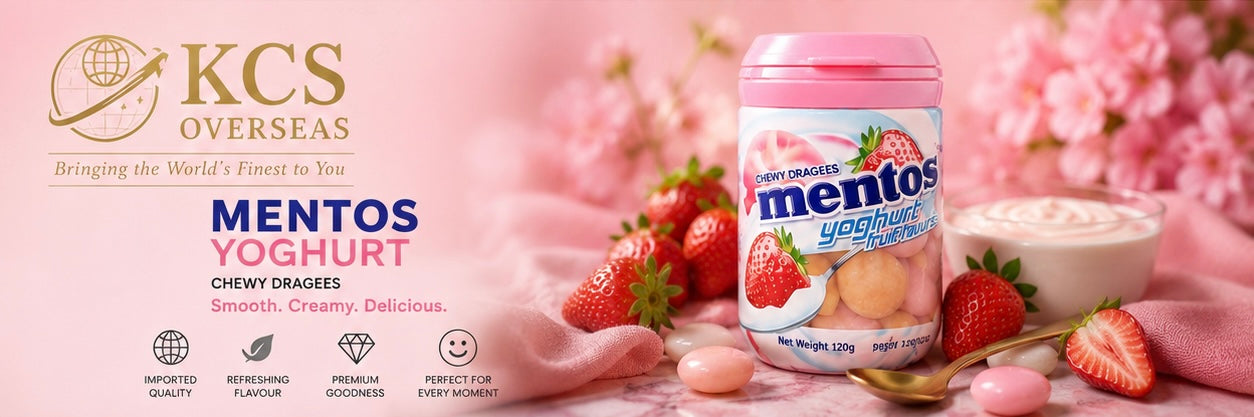 Mentos Strawberry Peach Yogurt Chewy Dragees 120G