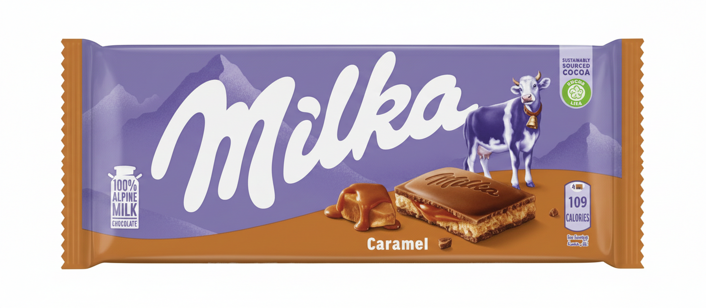 Milka Caramel Chocolate Bar – 100 g