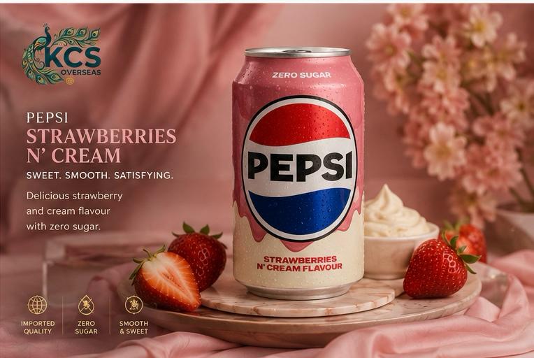 Pepsi Zero Sugar Strawberries n Cream UK
