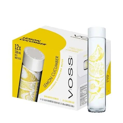 VOSS Lemon Cucumber Sparkling Water – 375ml