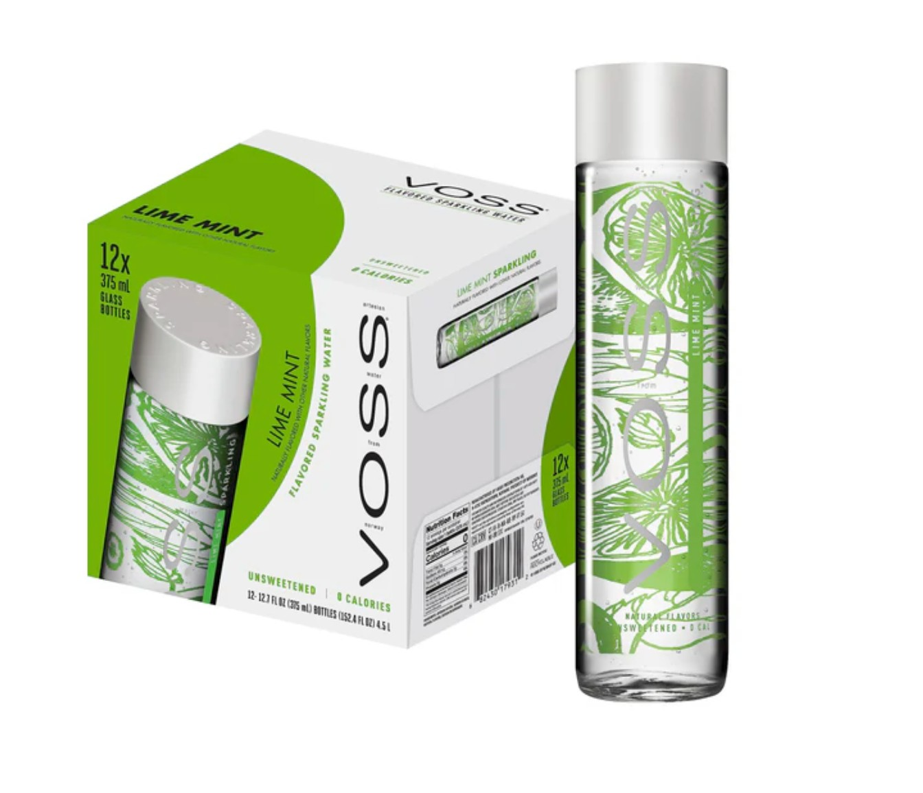 VOSS Lime Mint Sparkling Water – 375ml