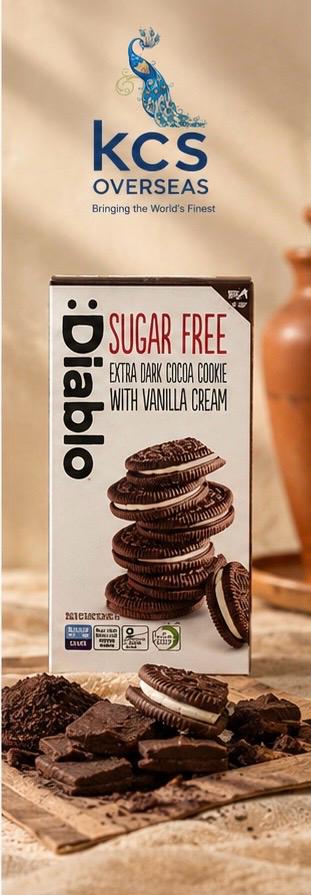 Diablo SugarFree Extra Dark Cocoa Cookie with Vanilla Cream