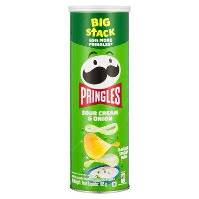 Pringles Sour Cream & Onion Potato Crisps – 165 g