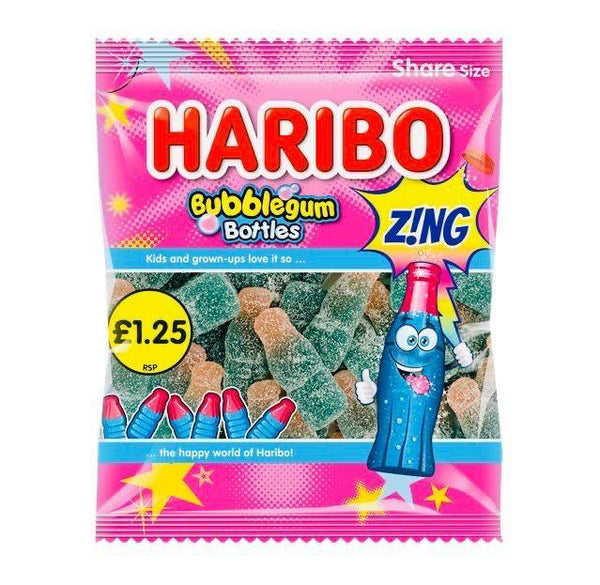 Haribo Bubblegum Bottles Zing – 140 g