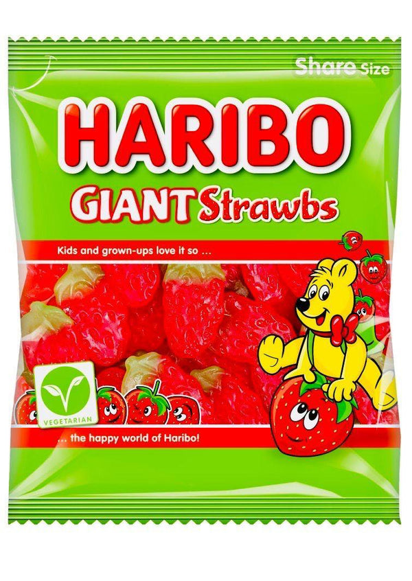 Haribo Giant Strawbs – 140 g