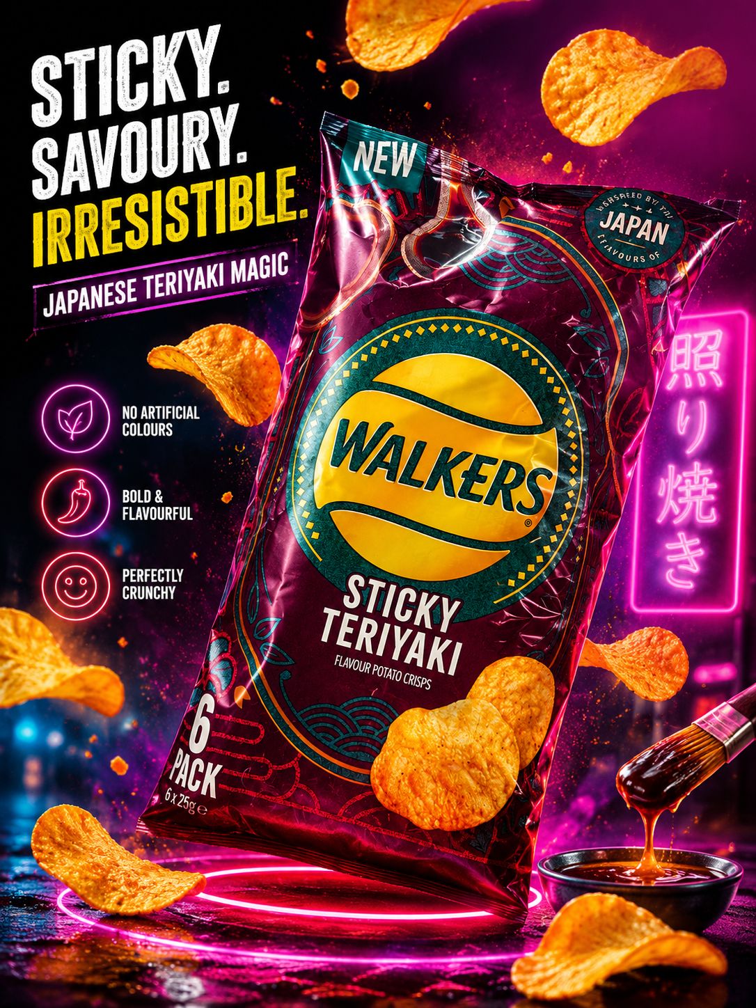 Walkers Sticky Teriyaki Japanese flavouring 25G