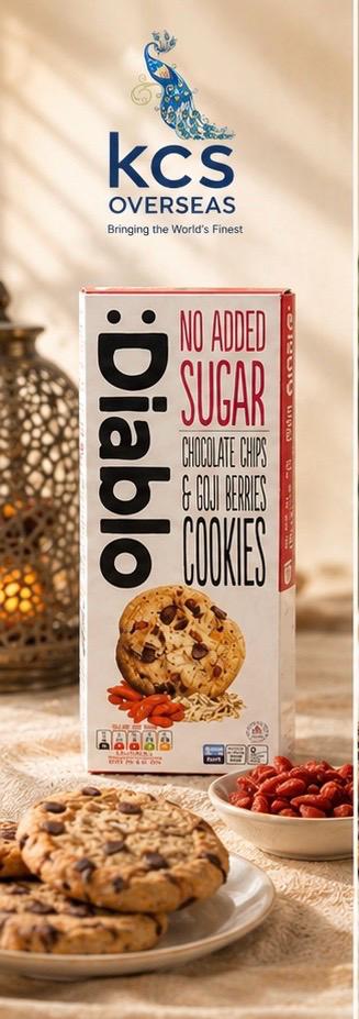Diablo No Added Sugat Chocolate Chips and Goji Berries Cookies 180G