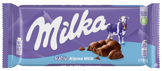 Milka Bubbly Alpine Milk Chocolate Bar – 90 g