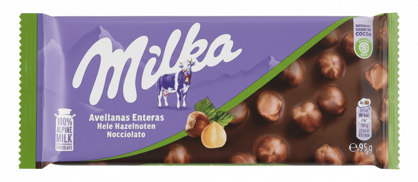 Milka Hazelnut Chocolate Bar – 95 g