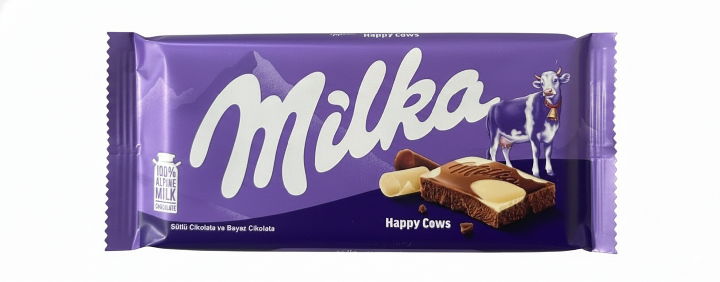 Milka Happy Cows Chocolate Bar – 90 g