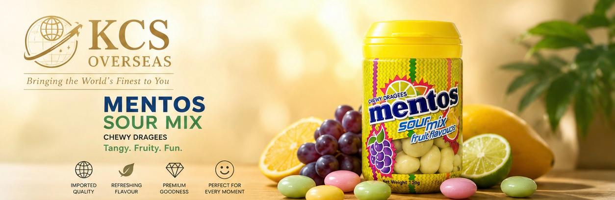 Mentos Sour Mix Chewy Dragees 120g