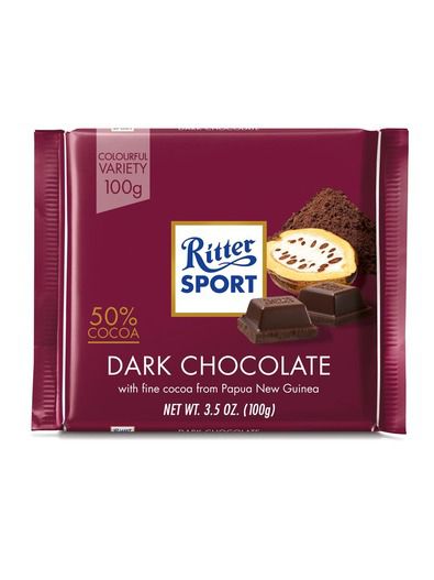 Ritter Sport 50% Dark Chocolate Bar – 100 g