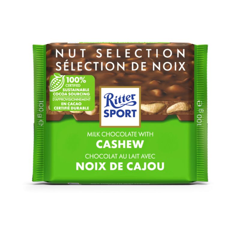 Ritter Sport Cashew Chocolate Bar – 100 g