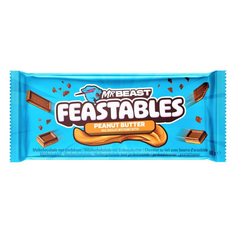 MrBeast Feastables Peanut Butter Chocolate Bar – 60 g